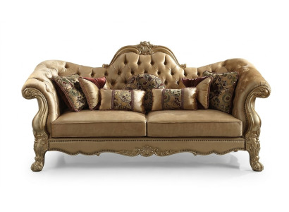Chesterfield 3 sēdvietu atpūtas kluba dīvāns, dīvāns mīkstais dīvāns audums pārvalkā.