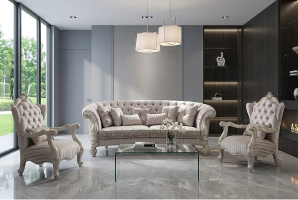 Chesterfield Sofa 4 Sitzer Dīvāns Polster Luksusa Klasiskais auduma dīvāns Baroka stilā