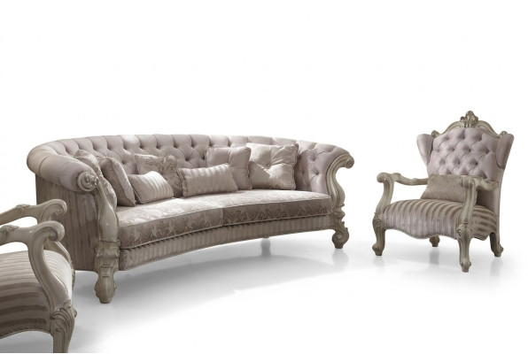 Chesterfield Sofa 4 Sitzer Dīvāns Polster Luksusa Klasiskais auduma dīvāns Baroka stilā