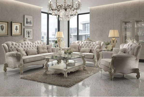 Sofas komplekts 3+2+1 sēdvieta dekoratīvā klasiskā dzīvojamās istabas solo sofai un dīvānai