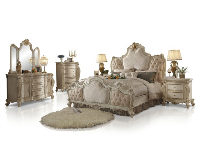 Gulta 2x nakts skapis 3 gab. guļamistabas komplekts Lux dizains Chesterfield gultas