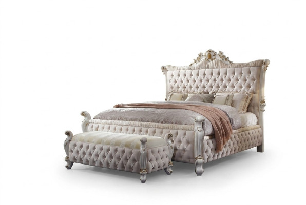 Chesterfield gultas Polsterētas gultas Guļamistabas Dekoratīvais laulību gultas gultas