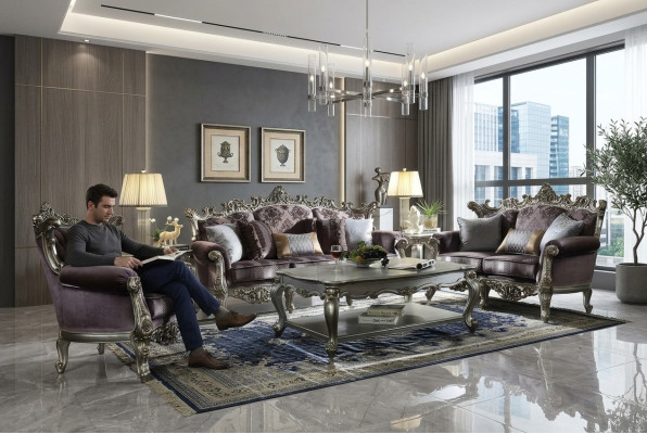 Sofas komplekts 3+2 vietas Klasiska dzīvojamā istaba dīvāns dīvani baroka stilā