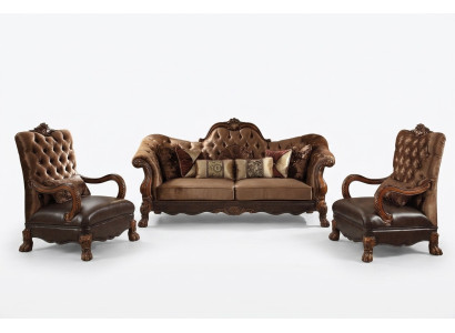 Sofas komplekts Dzīvojamā istaba Garnitūras 3+1 sēdvietu dīvāns Polster