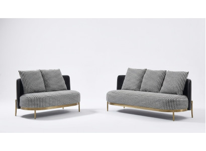 Sofas komplekts 3-vietīgs dizaina sofa, mīkstais dīvāns Moderns, luksusa jauns