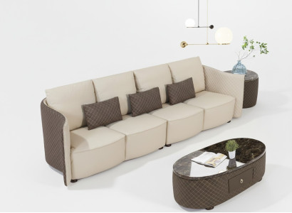 Sēdētspods Dīvāns Polster Sofa 4 Vieta Tekstils big xxl Dzīvojamā Istaba Couchen Āda