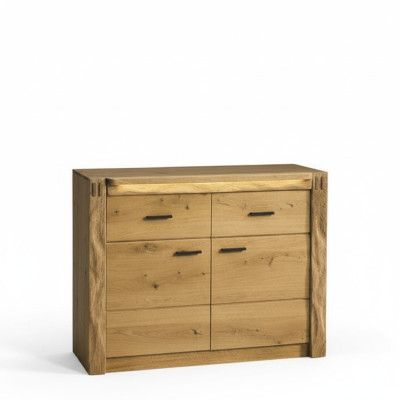 Dizaina komoda Komodes koks Anrihts Moderns sidebords Augsts skapis 116 cm Jauns