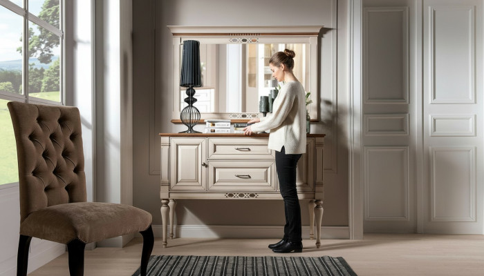 Konsole Sideboard Konsolen Tisch Lowboard Anrichte Holz Wohnzimmer Kommoden Neu -> Konsola Galds Konsoli Galda zemā plaukts Skapis malks Dzīvojamā istaba Komodes Jauns