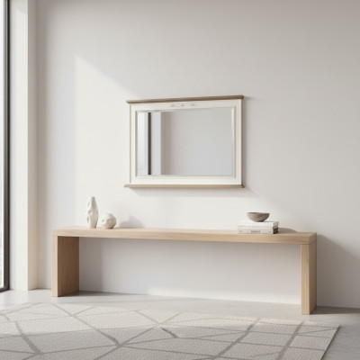 Spoguļa koka rāmis Sienas spogulis Klasiskais dizainera spogulis 97x70cm koka xxl lielais