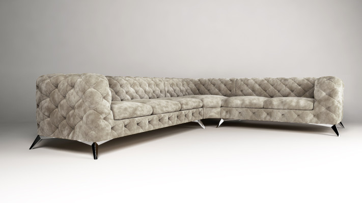 Samta stūru dīvāns Chesterfield dīvāns mēbelu komplekts dīvāns dzīvojama zonas ainava