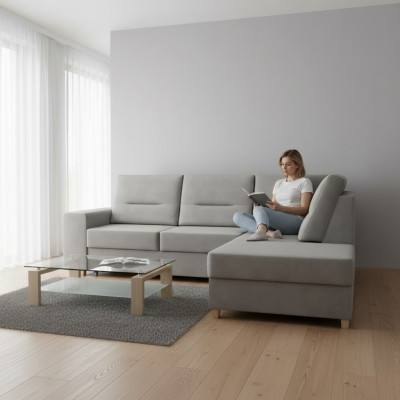 Dizain Ecksofa L-forma gulta funkcija dīvāns āda tekstils dīvāns stūra dīvāns