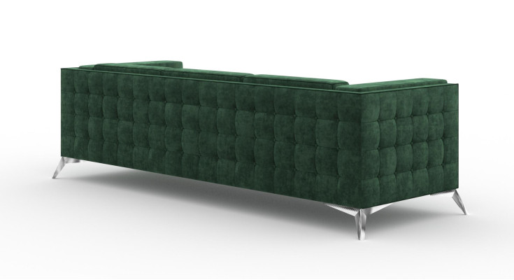 Trīsdaļīgā 3-vietīgā dīvāna sedzamā sofa no auduma tekstila Stoff Chesterfield dīvāna biļetes.