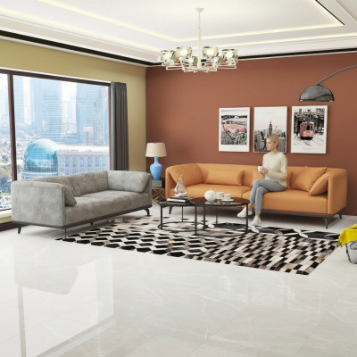 Sofa komplekts 4+3+2 ādas dīvāns Dīvāns Izgatavo Moderns dīvāns