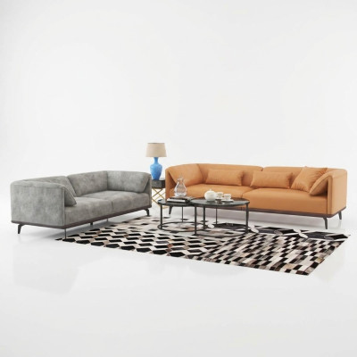 Sofa komplekts 4+3+2 ādas dīvāns Dīvāns Izgatavo Moderns dīvāns