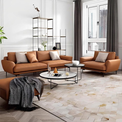 Sofas komplekts 4+3+2 ādas dīvāns Dīvāns dzīvojamai telpai Komplekts Dizaina mūsdienīgs dīvāns
