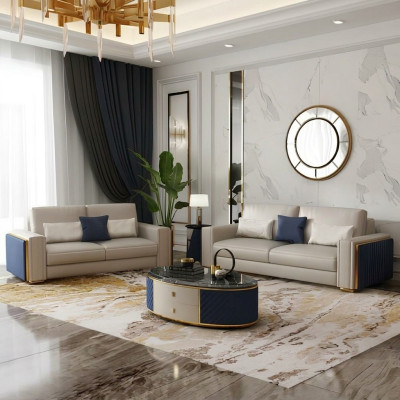 Sofas 3+2+1 moderns dizains Ledersofa Couch Wohnlandschaft Sofa Sitz