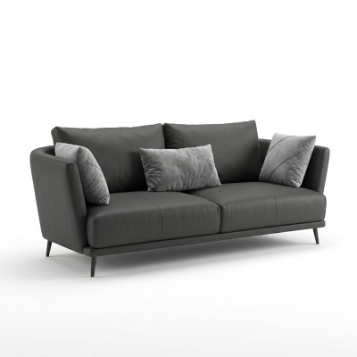 Drejosais dizaina dīvāns dīvāns ar polsterī Ledersofa Modern Relax Club 3 Sitzer