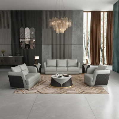 Ganrīts 3+2+1 sēdvietu galds 2x papildgaldu mājokļa zona sofa dīvāns 6 daļas.