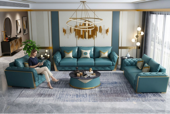 Sofas komplekts 3+2+1 vietīgs dzīvojamās istabas stūrītis dīvāns polsterējuma komplekts dīvāni āda