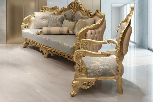 Chesterfield dīvāns ar 3 sēdvietām, klasiskais auduma un koka jaunais mēbeļu sēdētājs.