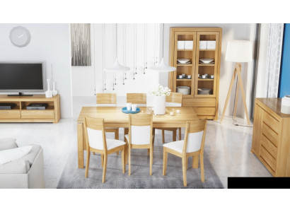 Ēdamgalda koka galds Dzīvojamā istaba Ēdamistaba Galds Masīvkoks 200x90cm Masīvie ēdamgaldi