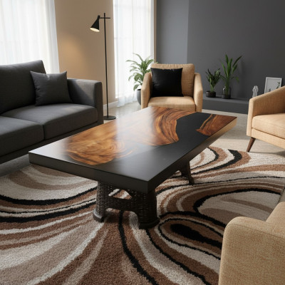 Couchtisch River Table Massiv Tische 100x60 Flusstisch Echtes Holz -> Upes Galds River Table Masīvie Galdi 100x60 Upju Galds Reāla Koka