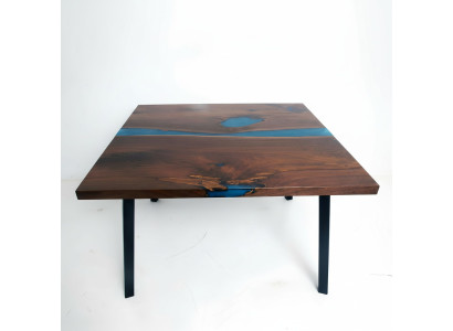 Gulta galds River Table Reāls koksnes upes galds Masīvs Dekoratīvs epoksīda sveķi