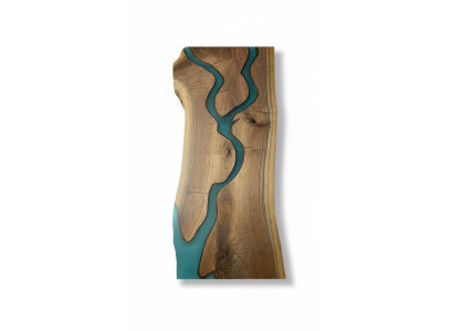 Ēdamgalda River Table Reāls koks Dekora upes galds Masīvs Epoksīda sveķi Galdi