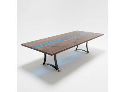 Epoksīda smilšu tāfele River Table 240x100 Upju galda jauns Reāla koka galdi