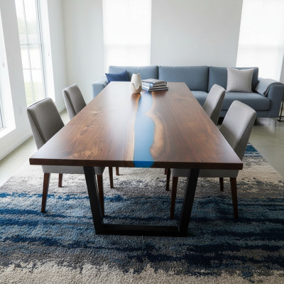 Epoksīda smilšlējgrauds River Table Solid 240x100 Upes galds Jauns Reāls