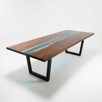 Epoksīda smilšlējgrauds River Table Solid 240x100 Upes galds Jauns Reāls