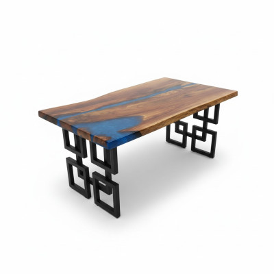 Gulta galda zils upe Eik real wood fluks galda 140x80 tabulas