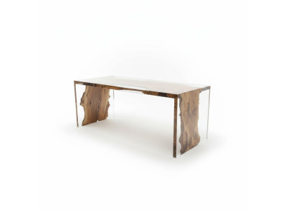 Gultas galds Reāls koks Plate table Masīvs Epoksīda smidzinātas galda virsmas Galds gultas 120x60