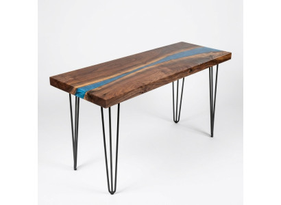 Konsolentisch Sideboard Reāla koka dizaineru galdi Epoksīda svešu upju ūdenskritums