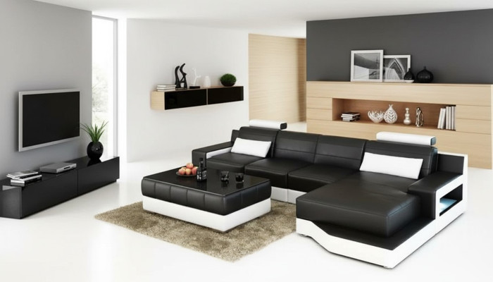 Sekcijas stūra dīvāns Moderns dīvāns Ādas dīvāns Sekcijas stūra dīvāns Polster Designer dīvāns