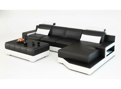 Sekcijas stūra dīvāns Moderns dīvāns Ādas dīvāns Sekcijas stūra dīvāns Polster Designer dīvāns