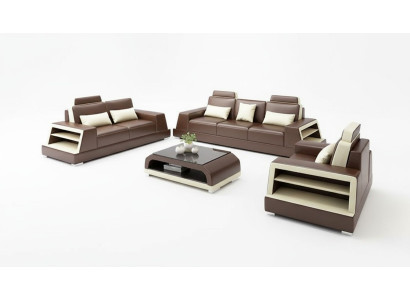 Sofas komplekts 3-vietīga dīvāns galds no ādas mūsdienīgs dīvāns dīvāns iekārta istabas pie mājas