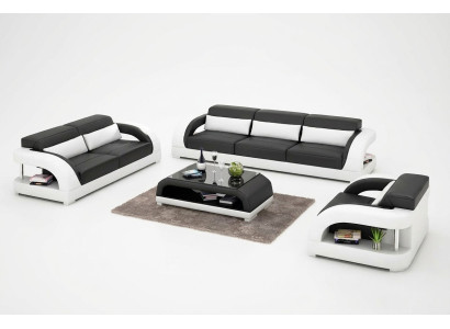 Dzīvojamā telpa ar mīksto sēdkrēslu komplektu 3+2+1 sēdvietas Dizainera sofa Ledus sofa Moderna sofa