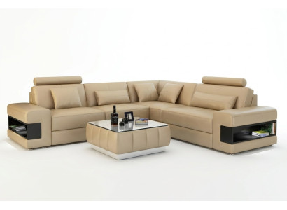 Stūra dīvāns stūra dīvānkreklas dizaina dzīvojamā istaba mēbeles ādas polsteris dīvāns sofa