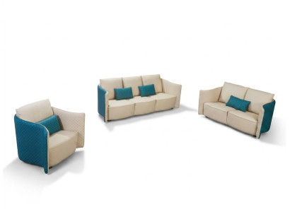 Trīsvietīga itāļu stila sofa 3-vietīga moderna ādas sofa dīvāns