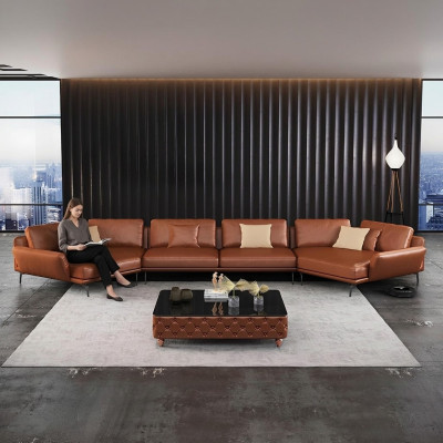 Stūra dīvāns Itāļu mēbeles dzīvojamā istaba Dīvāns Apmētri Lux Sofa Stūra komplekts