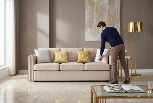 Trīsvietīgais dīvāns polster Design sofa deko Moderner 3er sofas istabas mēbeles