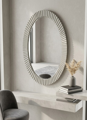 Apgaismojums ovāla vannas istabas spogulis, vannas istabas spogulis, koka vēgtrie spogulis sienas spogulis