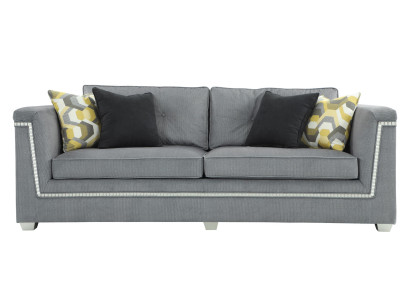 Sofas sērija 3+1 Pelēka Dzīvojamā istaba Tekstils Mīkstie mēbeļu modeļi Moderns dīvāns