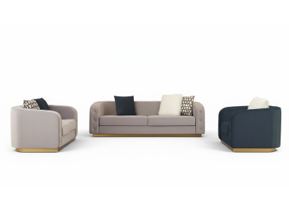 Sofas komplekts 3+2+1 Design Modernais relaksējošais mēbeļu komplekts ar saliekamiem dīvāniem un no auduma pārklātiem dīvāniem.