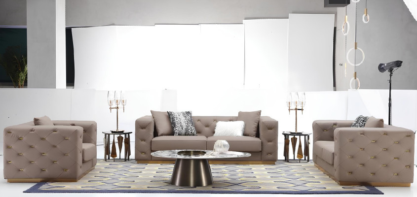 Sofas komplekts 3-vietīgs Moderns dīvāns Mēbeles Viesistaba Dizainera dīvāns Tekstils Jauns