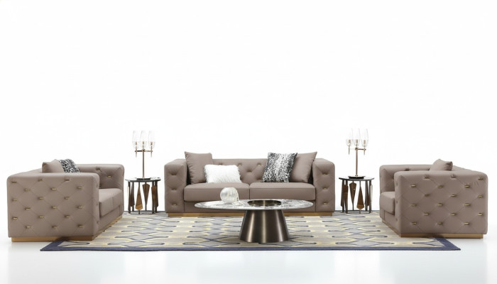 Sofas komplekts 3-vietīgs Moderns dīvāns Mēbeles Viesistaba Dizainera dīvāns Tekstils Jauns