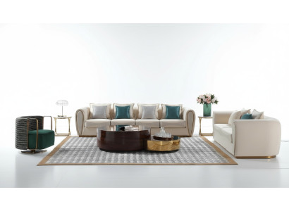 Sofas komplekts 3+2+1 sēdvietas Dizaina dīvāni Polster Couch Modernie tekstilie Atpūta