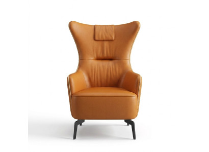 Oranžs krēsls ādas krēsls 76 x 80 cm vienvietīgs luksus dizaina mēbele