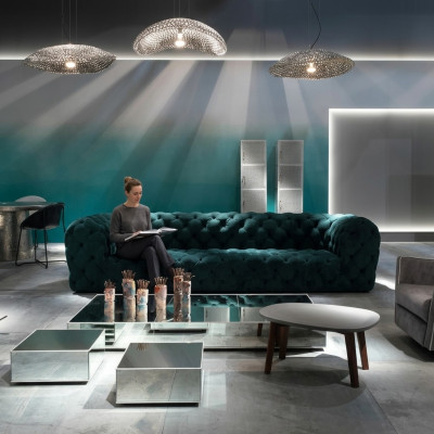 Chesterfield XXL četrvietīgais luksusa kafejnīcas dīvāns Luxury Lounge Club.